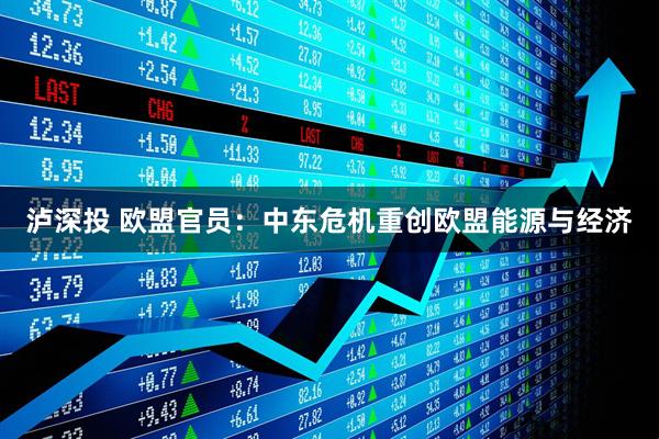 泸深投 欧盟官员：中东危机重创欧盟能源与经济
